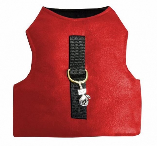 Ganz softes Katzengeschirr Kitty Jacket CLASSIC rot