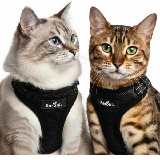 Beroni� Comfort Plus Harness reflektierend + ausbruchsicher mit Leine SETPREIS