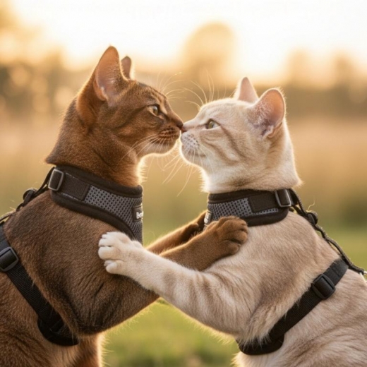 Easy Walking Katzengeschirr 2.0 ausbruchsicher nicht ber Kopf grau