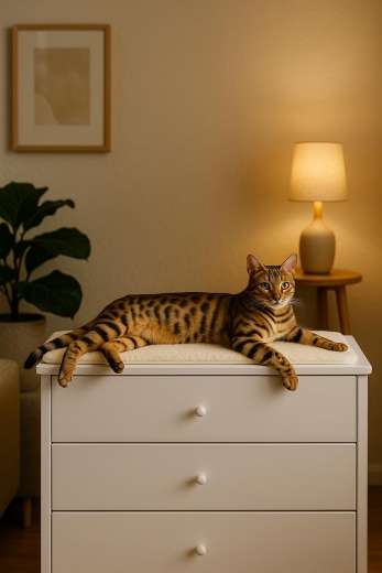 Fensterbrettauflage Katze Fensterliege echte Merinowolle rutschfest