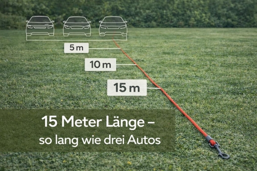 Lange Leine f�r Katzengeschirr 15 Meter rot