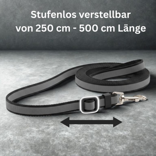 Verstellbare Katzenleine 5m NIGHT REFLECT