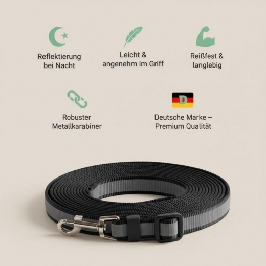 Verstellbare Katzenleine 5m NIGHT REFLECT