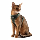 Easy Walking Katzengeschirr 2.0 ausbruchsicher nicht �ber Kopf gr�n-camouflage