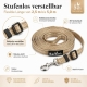Katzenleine beige reflektierend verstellbar 2,50 - 5 Meter