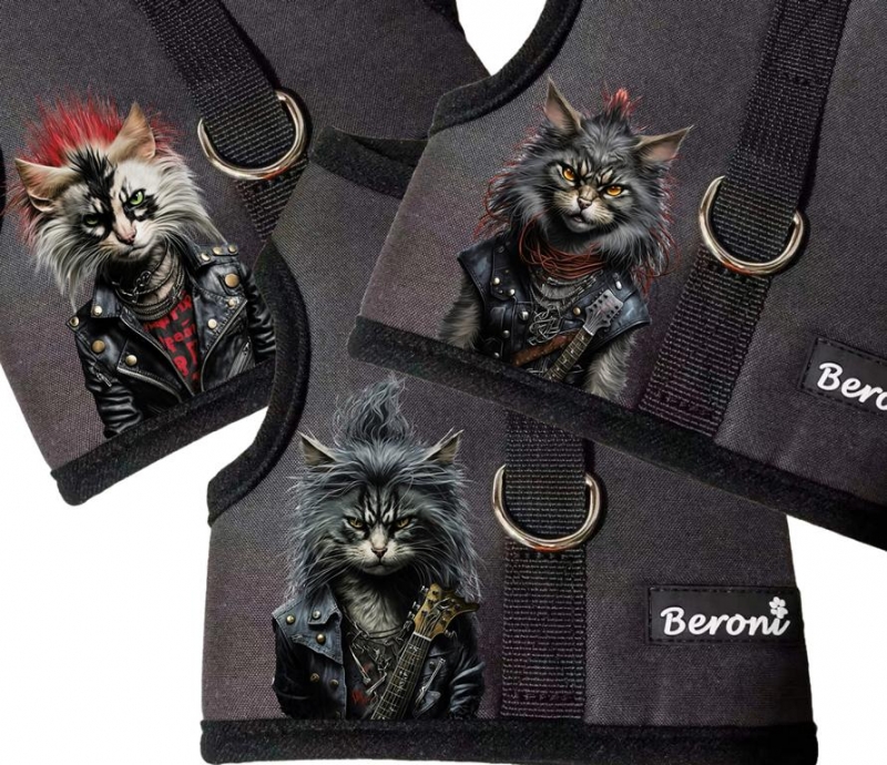 Beroni Katzengeschirr Rockstar