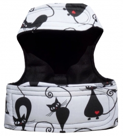 Kitty Jacket CATS black & white Katzengeschirr Baumwolle
