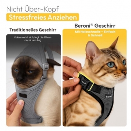 Easy Walking Katzengeschirr 2.0 ausbruchsicher nicht ber Kopf grau
