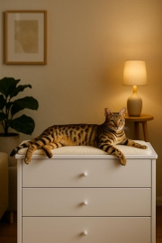Fensterbrettauflage Katze Fensterliege echte Merinowolle rutschfest