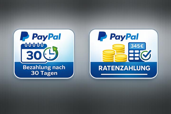 PayPal Bezahlen nach 30 Tagen und Ratenzahlung